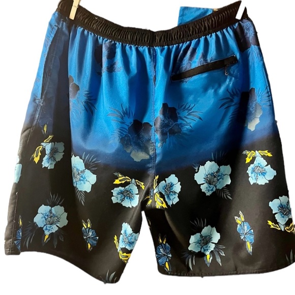 Burnside Tropical Blue Swim Trunks Sz XL - Picture 2 of 8
